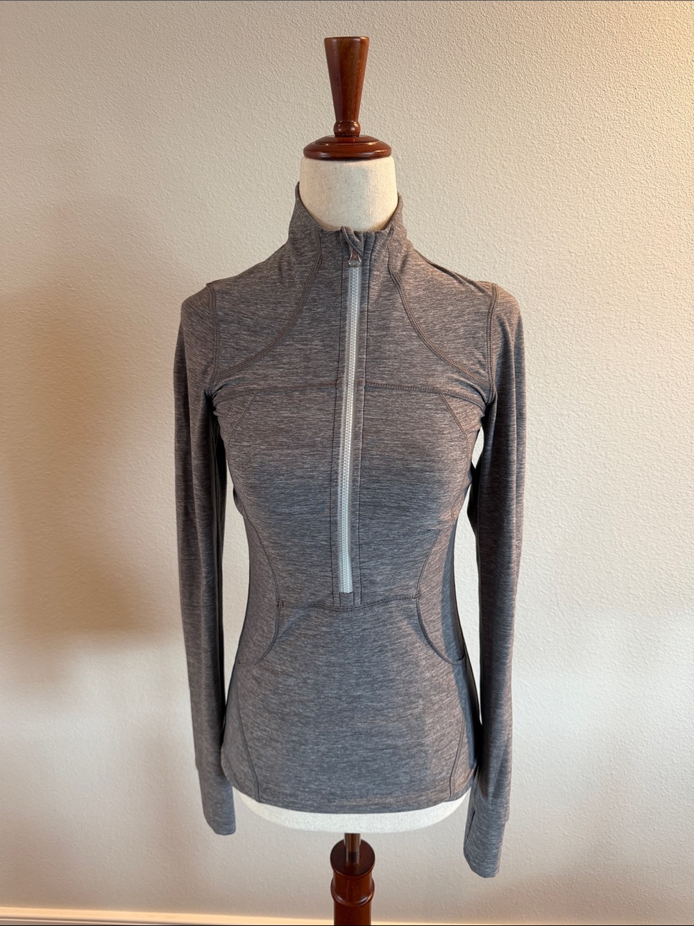 lululemon athletica Heather Gray Half-Zip Pullover